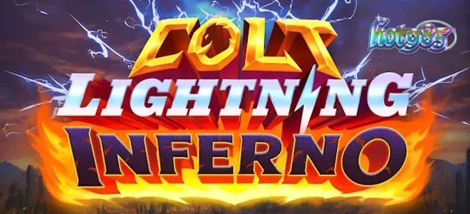 Tampilan visual slot Colt Lightning Inferno dengan elemen api dan petir